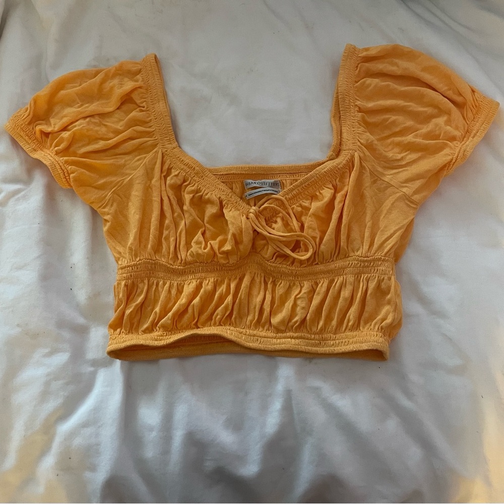 Urban Outfitters Orange Crop Top w/ Front Tie